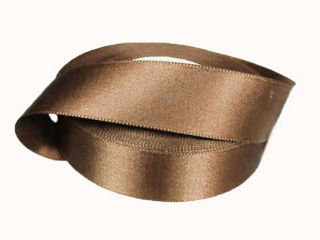 Wstążka 24mm atłas brąz