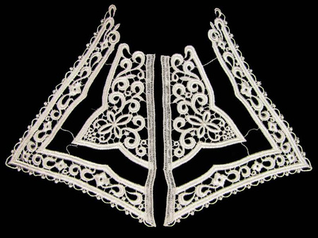 Kołnierzyk damski gipiura biały