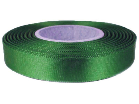 Wstążka 15mm atłas ciemnozielona
