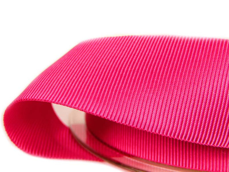 Taśma 25mm ryps poliestrowa róż amarant