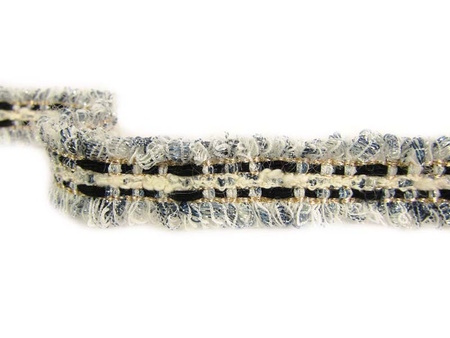 Taśma 2cm ozdobna "CHANEL" niebieska