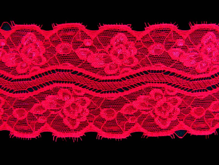 Wstawka 8cm elastyczna czerwona malina