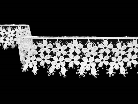 Koronka 3,5cm gipiurowa biała