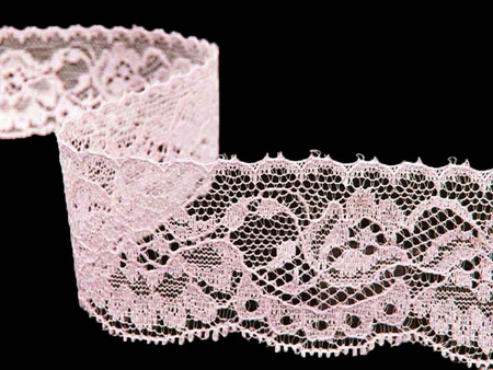 Koronka 3,5cm stabilna jasny róż