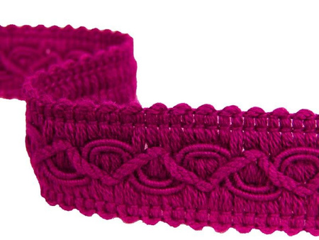 Taśma 2cm galonowa bawełna róż cyklamen