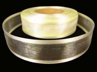 Wstążka 25mm organtyna LAMÓWKA ecru