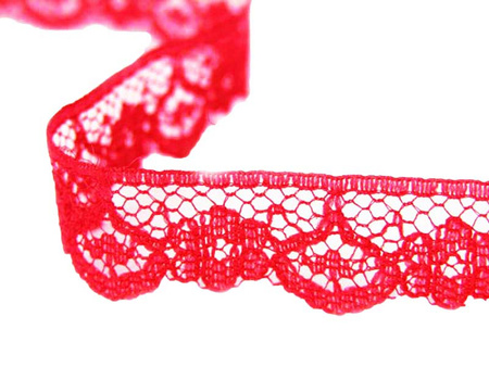 Koronka 1cm stabilna czerwona