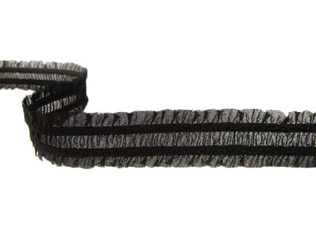 Taśma 25mm elastyczna szyfon czarna