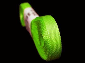 Wstążka 6mm tafta neon zielona