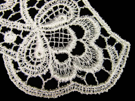 Kołnierzyk damski gipiura biały