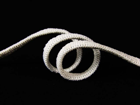 Gumka 5mm tkana biała