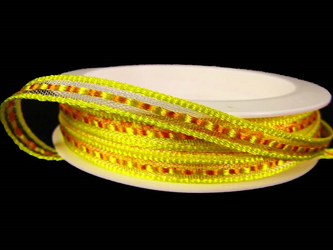 Wstążka 6mm organtyna PRZEPLOT żółta