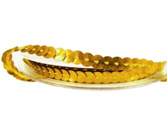 Taśma cekinowa 6mm złota