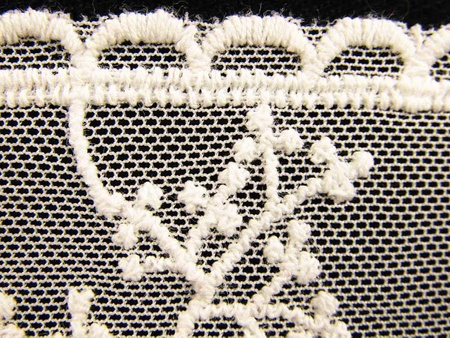 Koronka 7cm tiulowa bawełna ivory