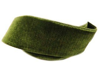 Aksamitka 36mm dwustronna oliwka