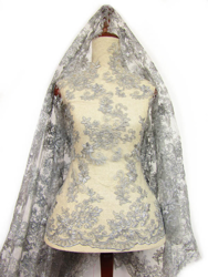 Koronka tiulowa z koderem popiel