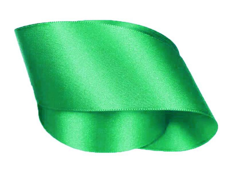 Wstążka 50mm atłas żywozielona