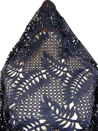 Koronka gipiurowa FERN LEAVES granat