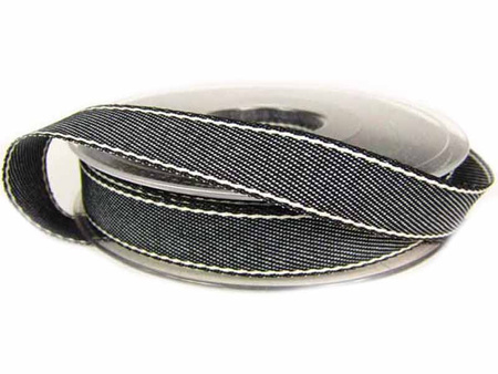 Taśma 15mm tkana DENIM czarna
