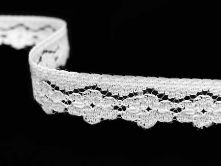 Koronka 1,2cm stabilna biała