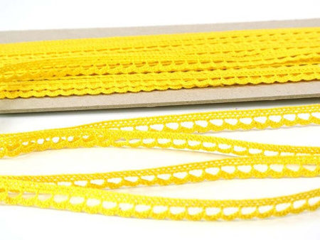 Koronka 1cm bawełniana żółta