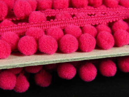 Taśma 1,8cm POMPONIK poliester amarant