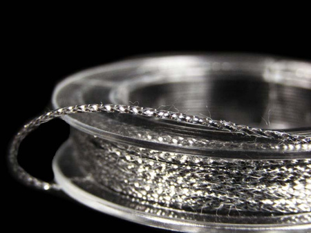 Sznurek 1mm metalizowany srebrny