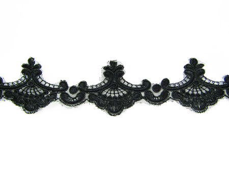 Koronka 6cm tiulowa czarna