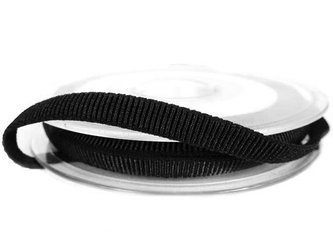 Taśma 8mm elastyczna ryps czarna