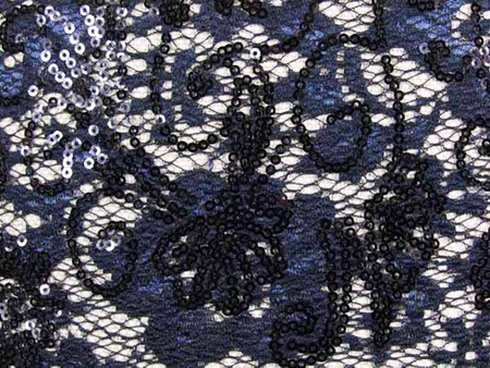 Koronka elastyczna cekin granat