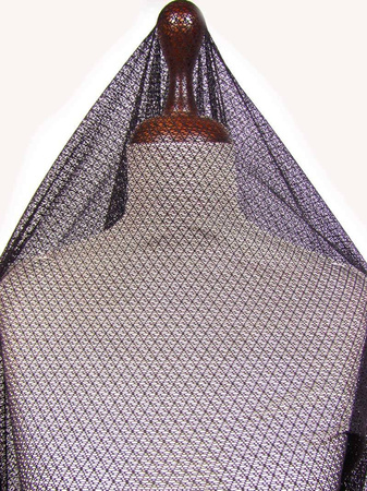 Tiul 155cm miękki ROMB czarny