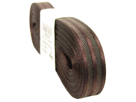 Wstążka 10mm atłas PASKI brąz