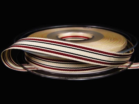 Taśma 10mm ryps DECKCHAIR bordo