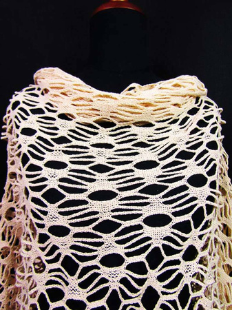 Koronka 140cm bawełniana klockowa natural