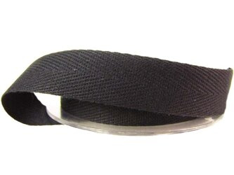 Taśma 20mm bawełniana jodełka czarna