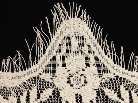 Koronka 15cm tiulowa bawełniano-poliesterowa ecru