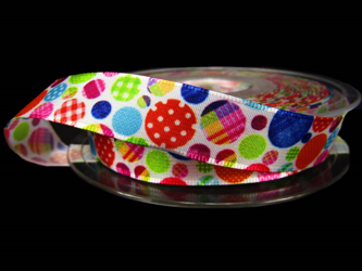 Wstążka 16mm tafta BALONY chaber