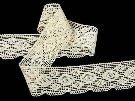 Koronka 4,3cm bawełniana naturalna