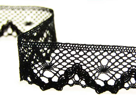 Koronka 2cm bawełniana czarna