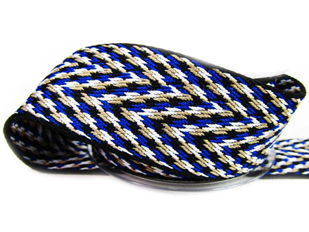 Taśma 38mm nośna chabrowo-beżowa