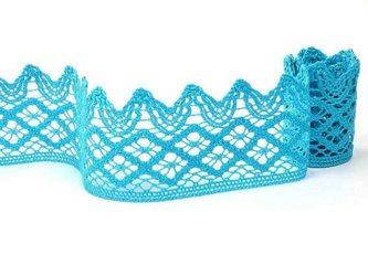 Koronka 6,8cm bawełniana turkus