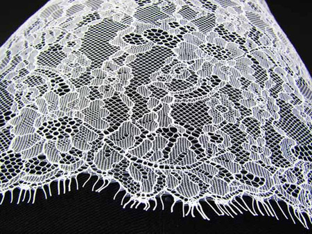 Koronka 140cm tiulowa podkład biała
