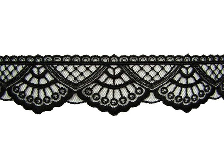 Koronka 4,5cm tiulowa czarna