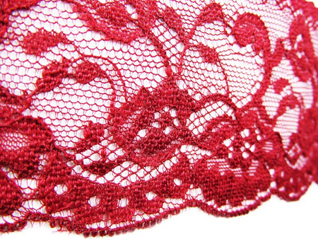 Koronka 6cm stabilna bordo