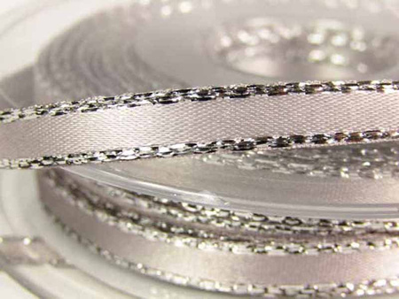 Wstążka 7mm atłas REXOR popiel