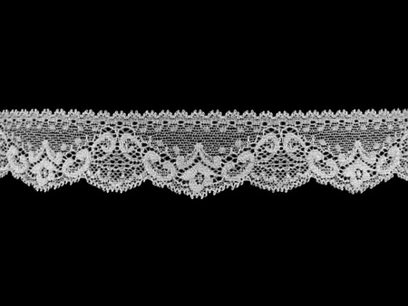 Koronka 3,8cm elastyczna popiel