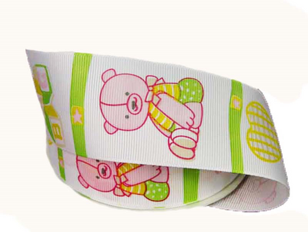 Wstążka 40mm ryps MISIO biała