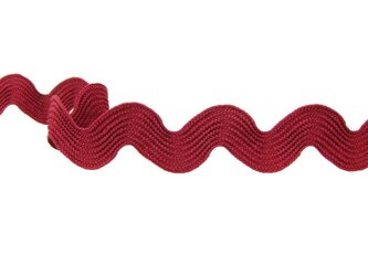 Taśma 28mm zygzak bordo