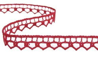 Koronka 1cm bawełniana bordo