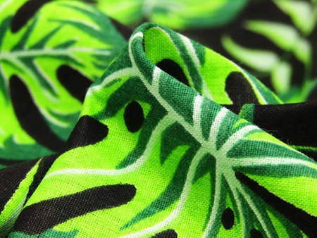 Tkanina bawełniana czarno-zielona